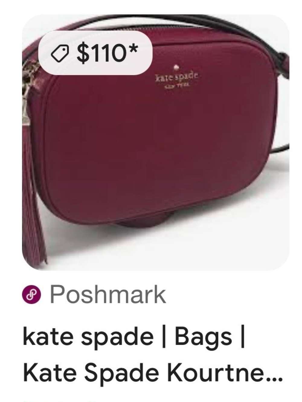 kate spade Plum Leather Crossbody Bag - Picture 5 of 5